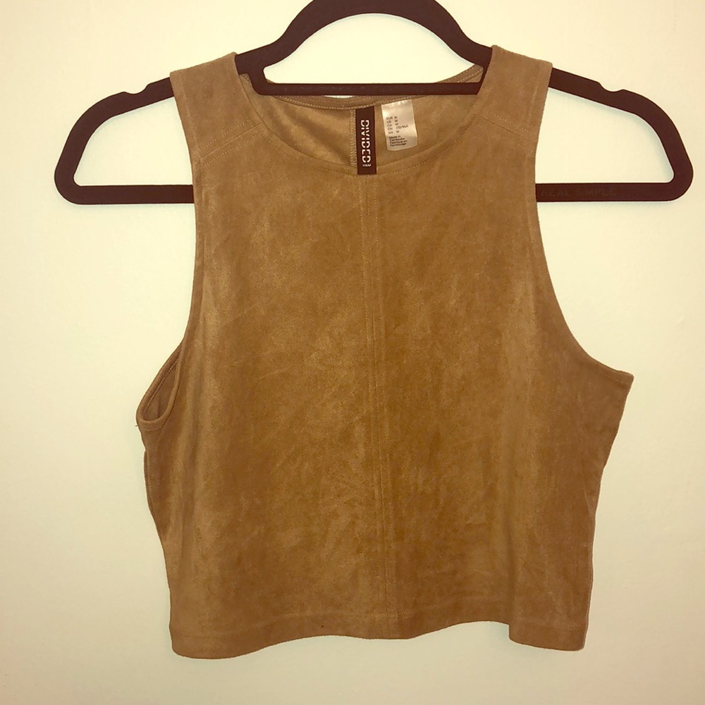 H & M Suede Crop Top